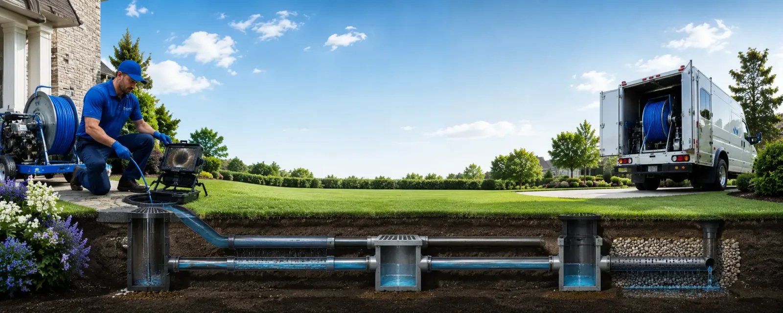 Outdoor drain cleaning information for East Orland, ME